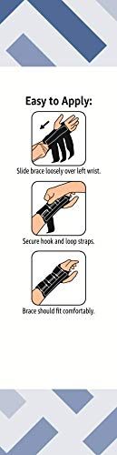 Amazon Brand - Solimo Copper Wrist Splint, Left Hand, One Size
