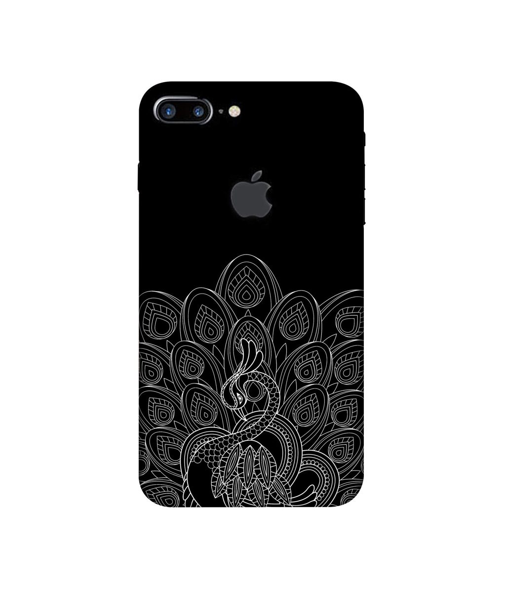 Amazon Brand - Solimo Designer Peacock Pattern 3D Printed Hard Back Case Mobile Cover for Apple iPhone 7 Plus (Logo Cut)
