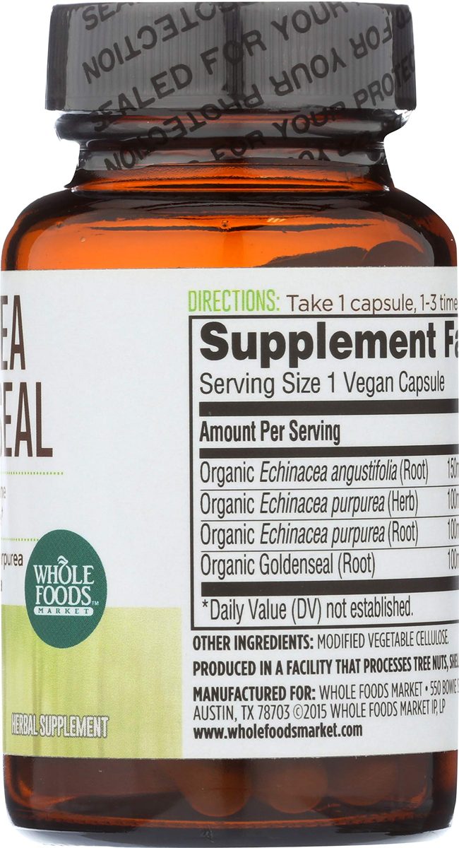 Whole Foods Market, Echinacea Goldenseal, 60 ct