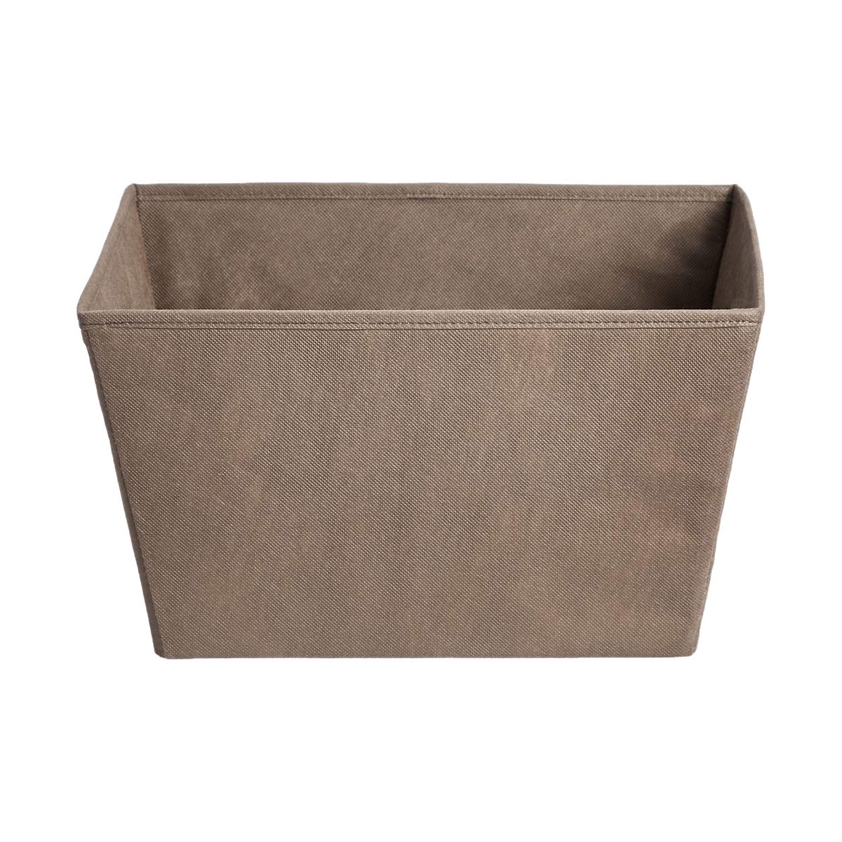 AmazonBasics Nested Fabric Storage Bins with Oval Grommets - Pack of 3, Taupe