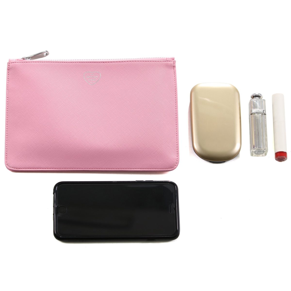 The Lovely Tote Co. womens standard Flat Pu Crossbody Bag With Zipper Closure
