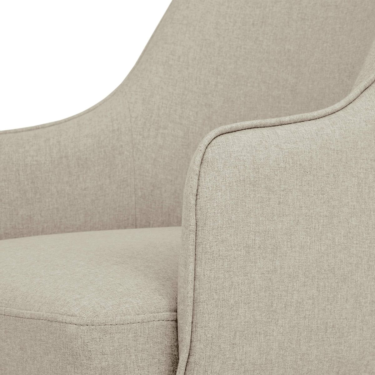 Amazon Brand – Rivet Malida Mid-Century Modern Open Back Kitchen Dining Room Accent Chair, 33"H, Chalk