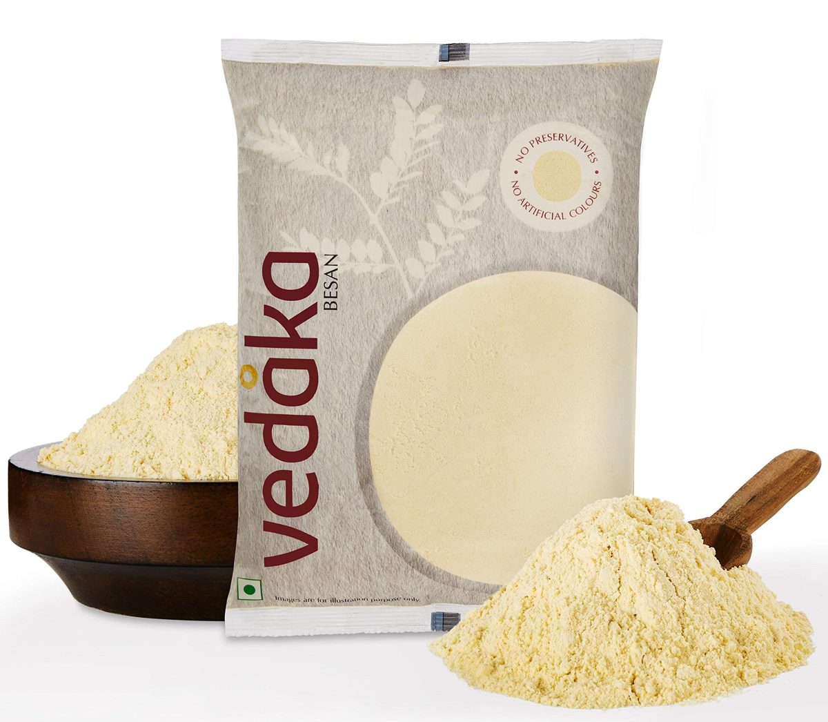 Amazon Brand - Vedaka Gram Flour (100% Chana Besan), 500 g