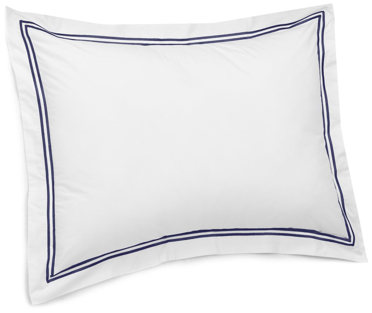 Pinzon 400-Thread-Count Hotel Stitch Sham - Standard, Navy Stripes