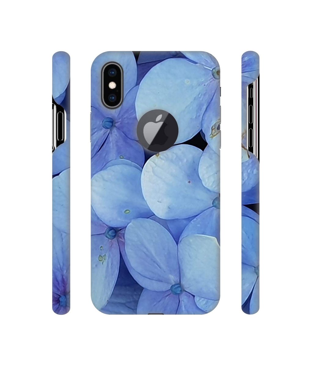 Amazon Brand - Solimo Designer Light Blue Flower Photography 3D Printed Hard Back Case Mobile Cover for Apple iPhone Xs Max (Logo Cut)