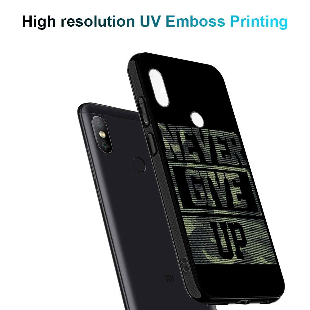 Amazon Brand - Solimo Designer Never Give Up Printed Hard Back Case Mobile Cover for Redmi Note 6 Pro