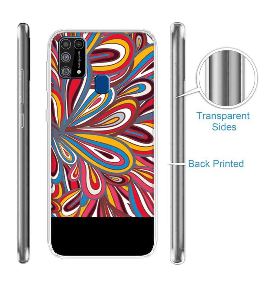Amazon Brand - Solimo Designer Multicolor Visual 3D Printed Soft Back Case Mobile Cover for Samsung Galaxy M31