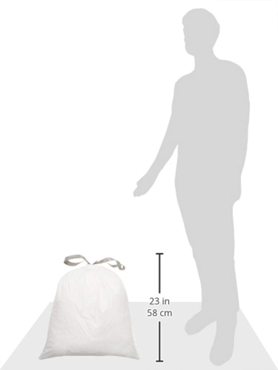 AmazonCommerical 13 Gallon Drawstring Tall Kitchen Trash Bags - 0.9 MIL - Lemon Scent - 280 Count