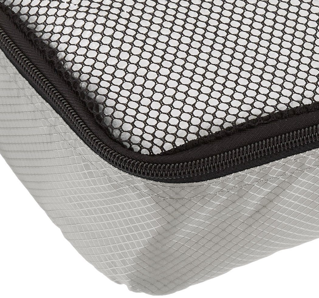 Amazon Basic Travel Pouch Travel Storage Case 4 Piece Set Slim x 4 Pieces - grey
