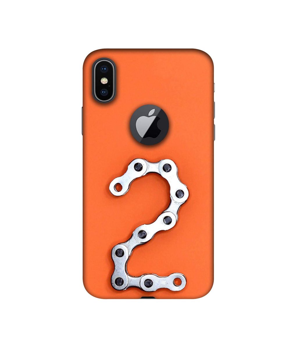 Amazon Brand - Solimo Designer Two Number 3D Printed Hard Back Case Mobile Cover for Apple iPhone X (Logo Cut)