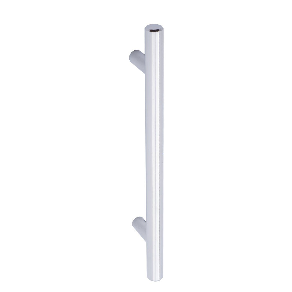 AmazonBasics Euro Bar Cabinet Handle (1/2" Diameter), 7.38" Length (5" Hole Center), Polished Chrome, 10-Pack