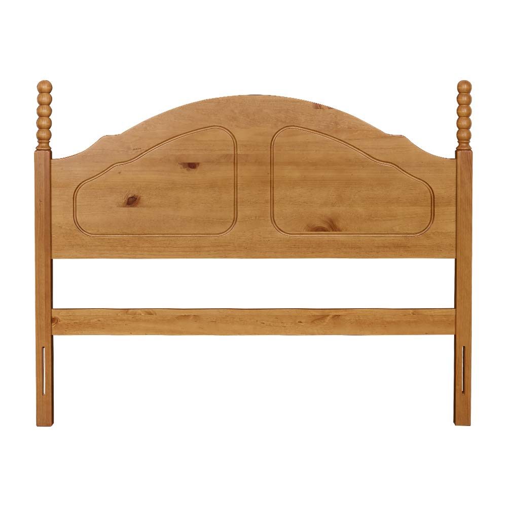 Amazon Brand – Ravenna Home Solid Pine Round-Topped King Headboard, 78.5"W, Honey Pine