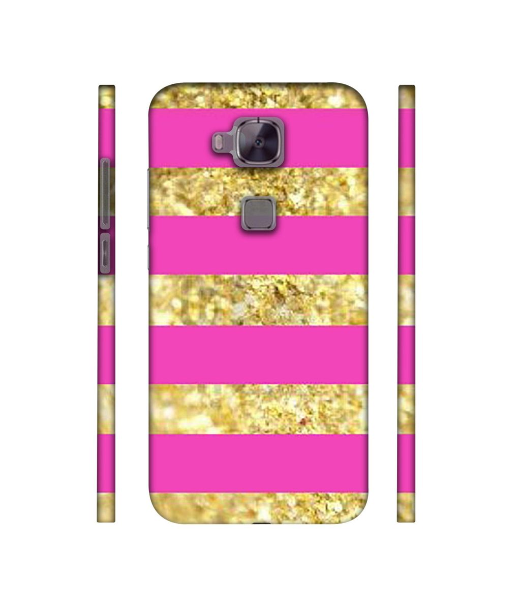Amazon Brand - Solimo Designer Golden Stripes 3D Printed Hard Back Case Mobile Cover for Huawei G8