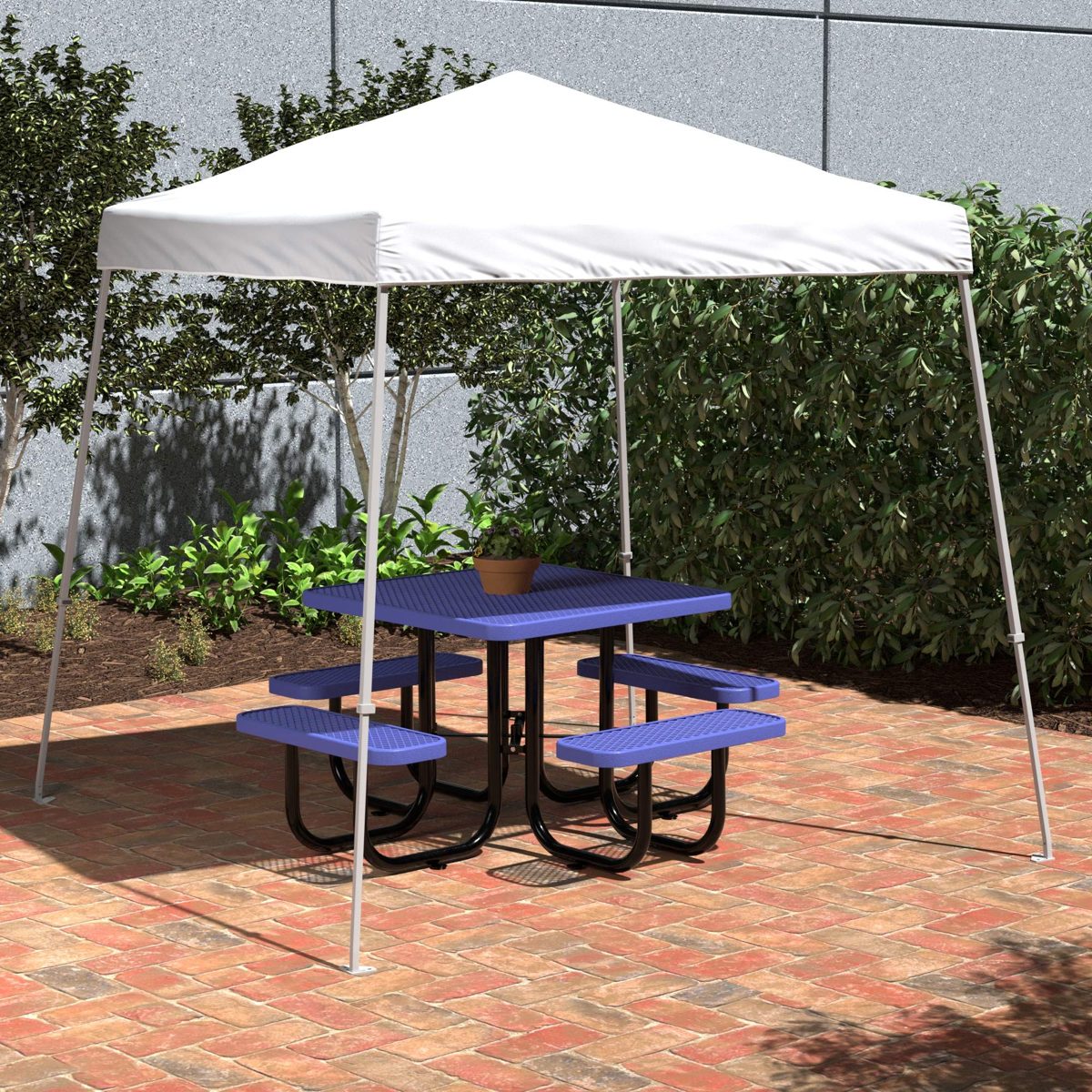 AmazonBasics Outdoor Pop Up Canopy, 10ft x 10ft with Wheeled Carry, 4-pk weight bag, White