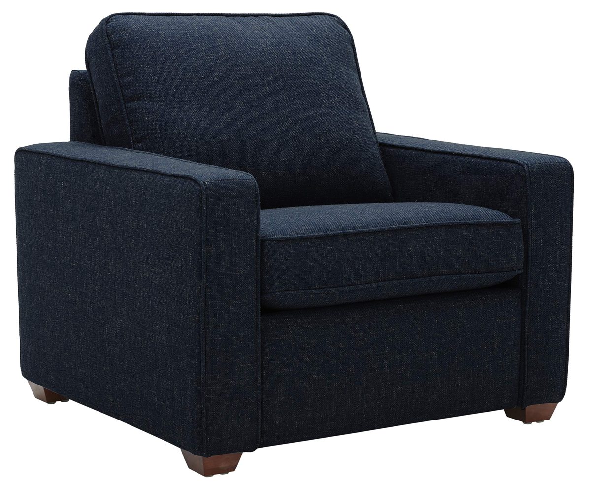 Amazon Brand – Rivet Andrews Contemporary Chair with Removable Cushions, 40"W, Wathet Blue