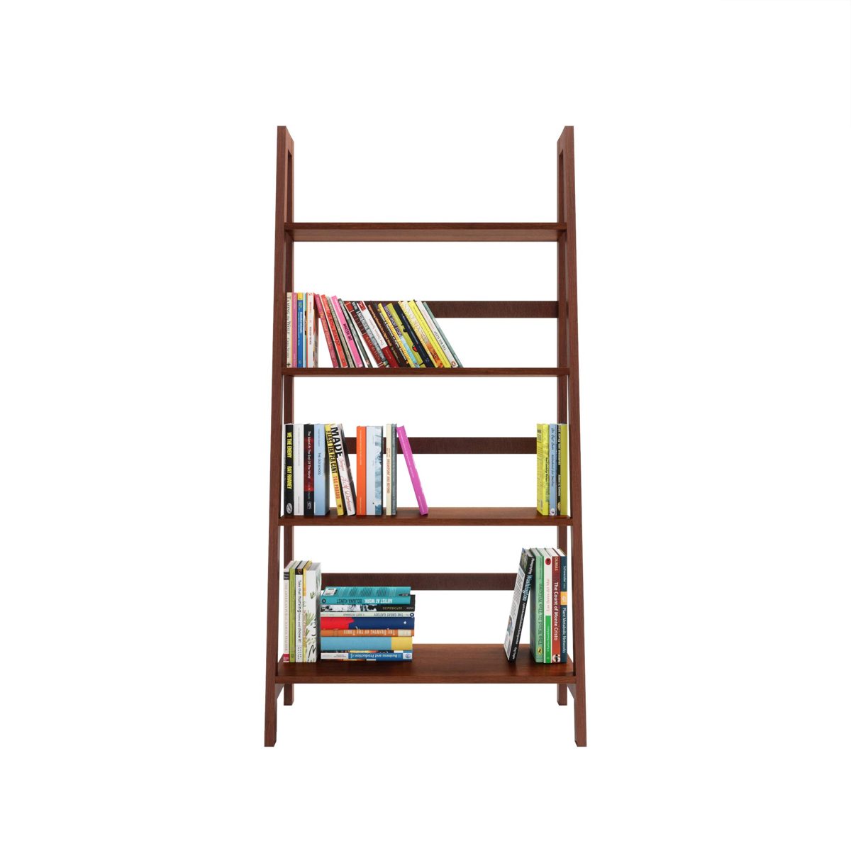 Amazon Brand - Solimo 4-Tier Book Shelf (Walnut)