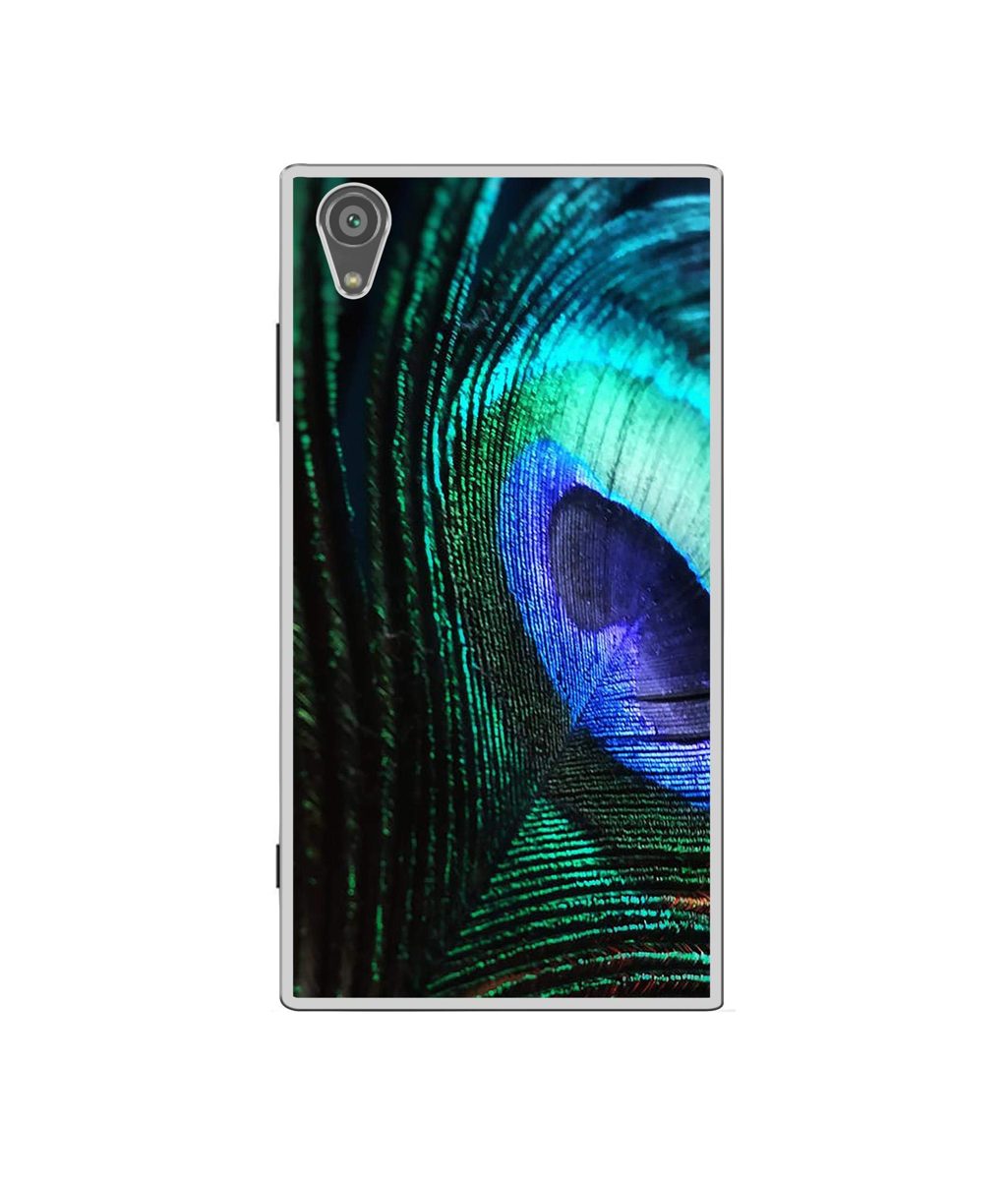 Amazon Brand - Solimo Designer Peacock Feather UV Printed Soft Back Case Mobile Cover for Sony Xperia XA1 Plus