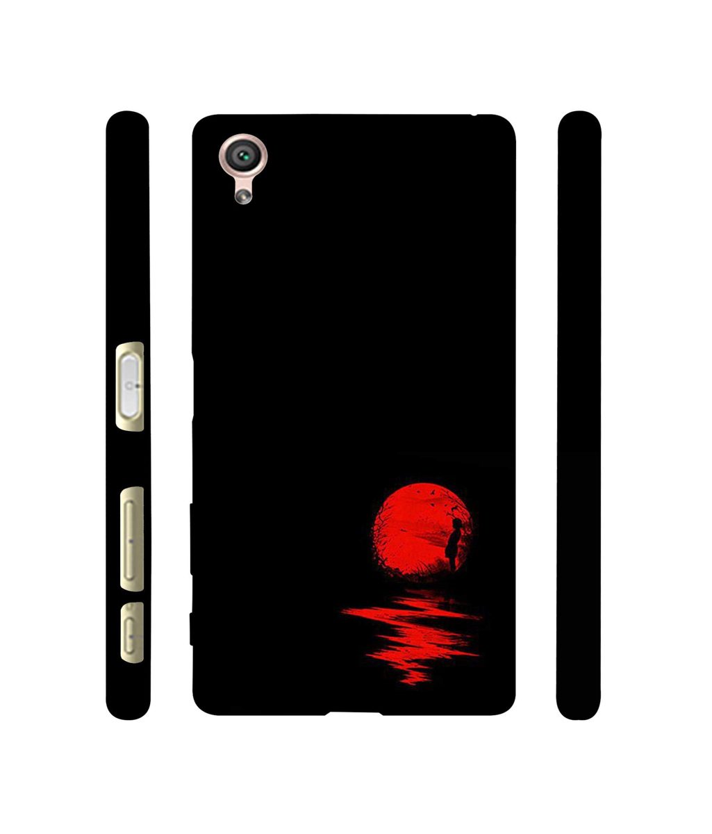 Amazon Brand - Solimo Designer Red Moon 3D Printed Hard Back Case Mobile Cover for Sony Xperia X
