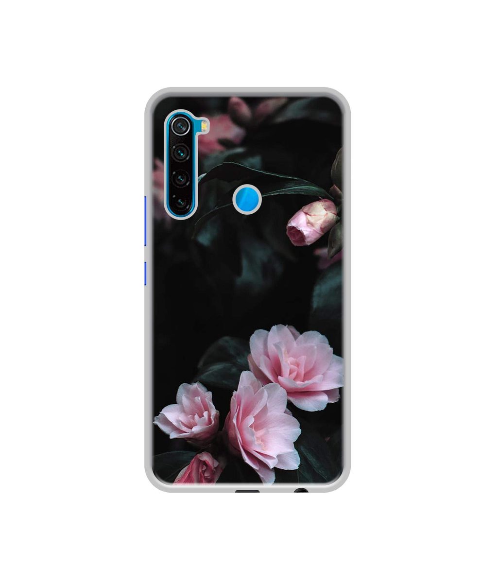 Amazon Brand - Solimo Designer Dark Flowers Photography UV Printed Soft Back Case Mobile Cover for Mi Redmi Note 8