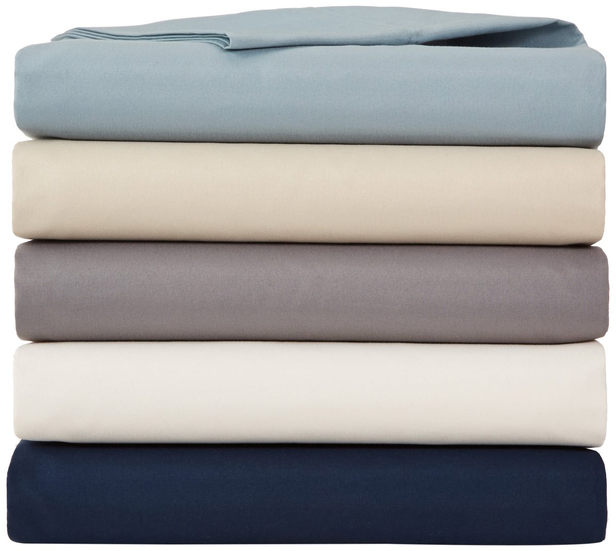 AmazonBasics Microfiber Flat Sheet, 275 x 275 + 10 cm - Aqua