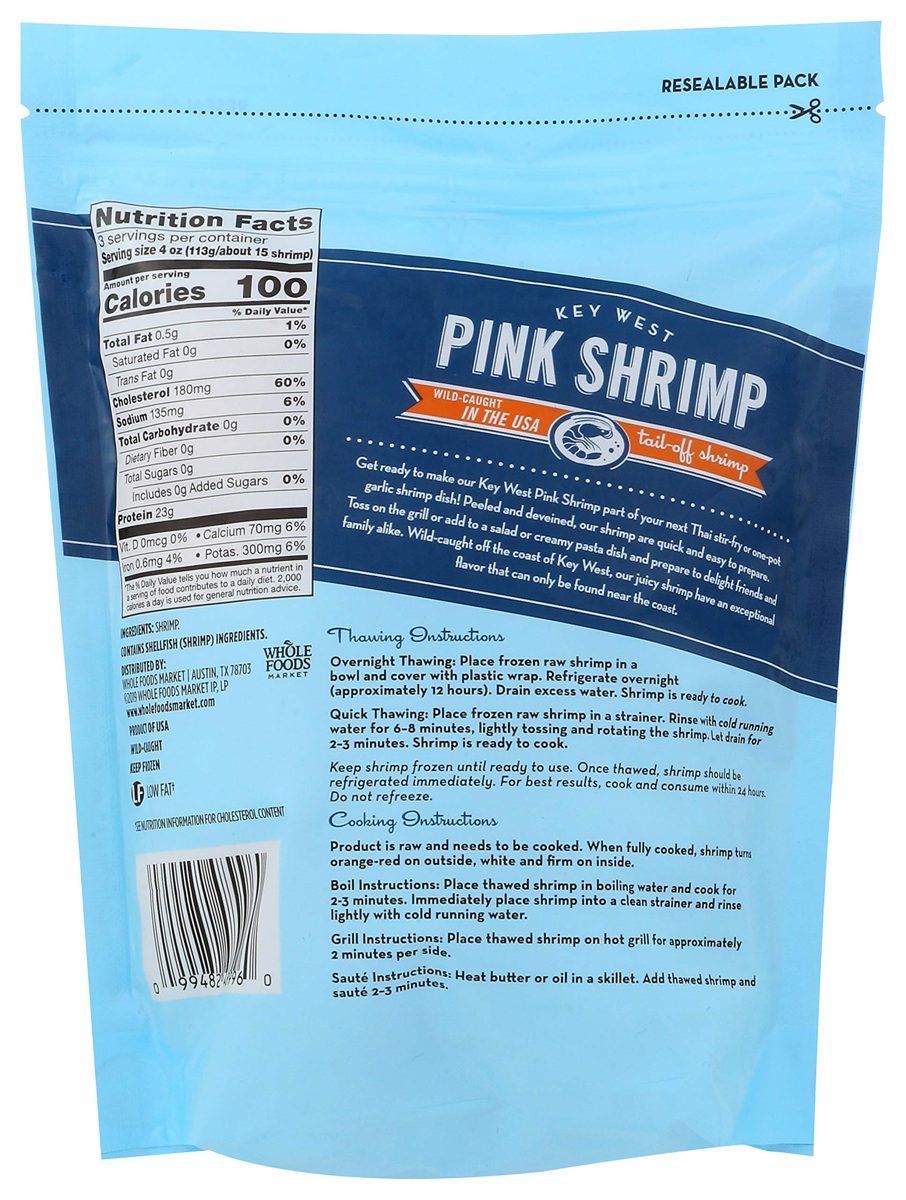 WHOLE CATCH Wild 51/60 Key West Shrimp, 12 OZ