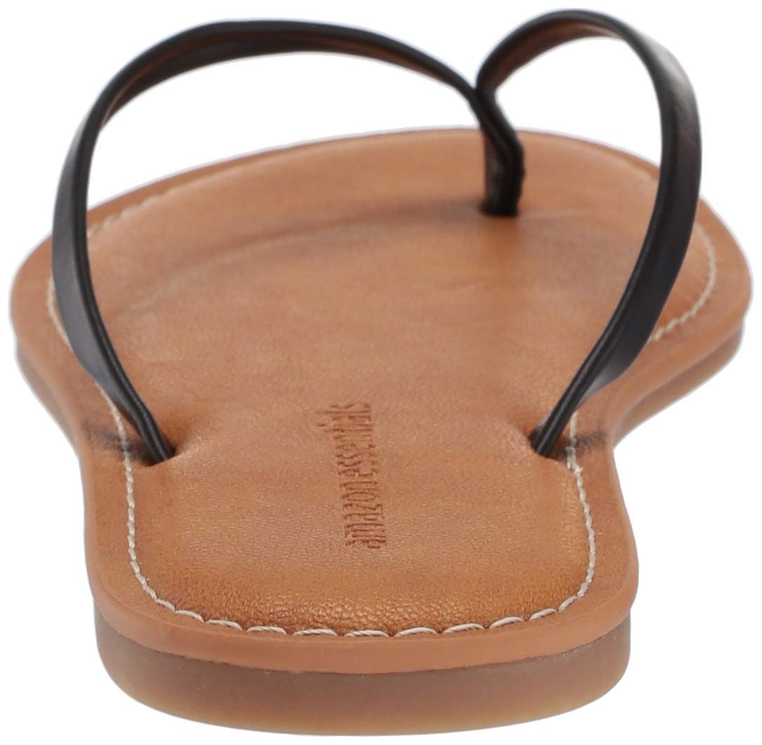 Amazon Essentials Women's Thong Sandal, Black, 6 B US