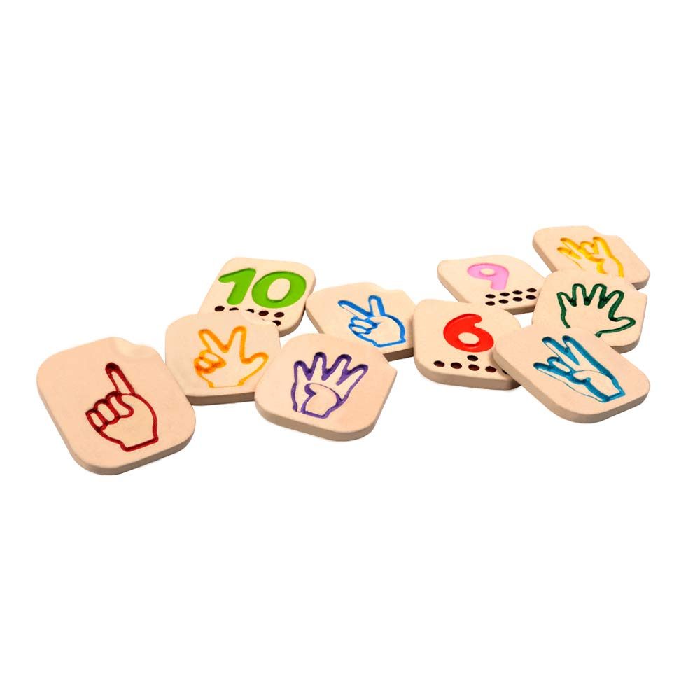 AmazonBasics Adaptive Case Pack, Braille Alphabet A-Z, Braille Numbers 1-10, Hand Sign Alphabet A-Z, Hand Sign Numbers 1-10