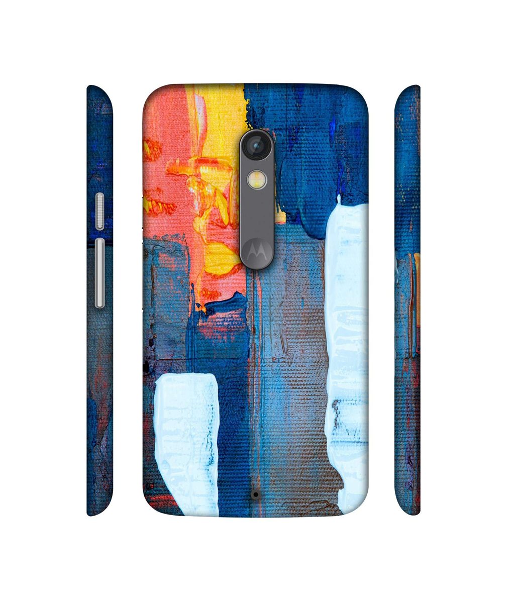 Amazon Brand - Solimo Designer Canvas with Blue Paint 3D Printed Hard Back Case Mobile Cover for Motorola Moto X Play