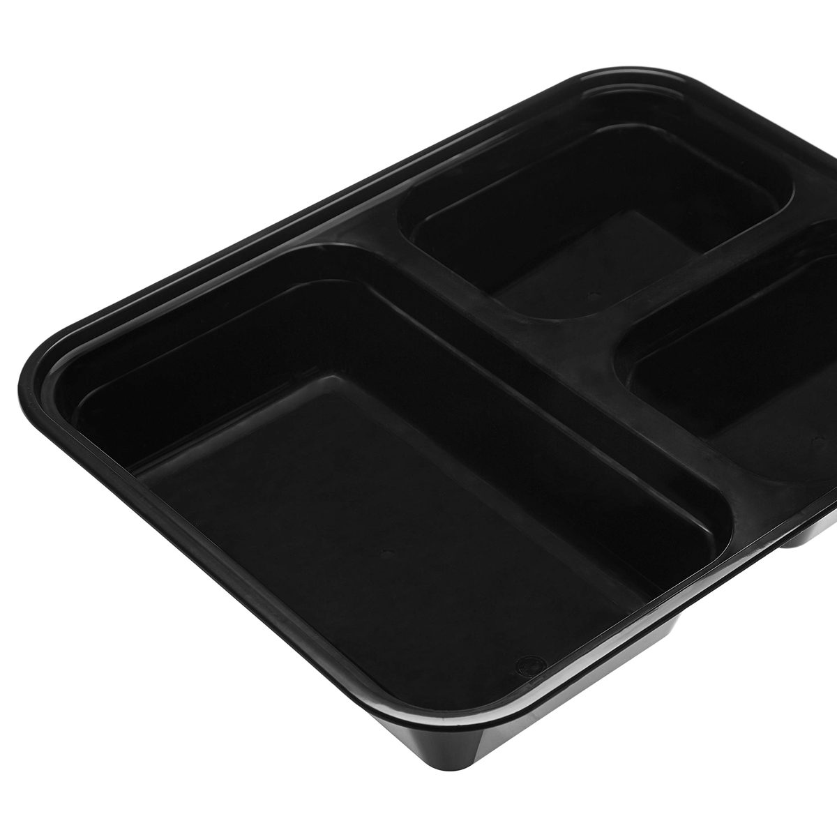 AmazonBasics 3 Compartment Meal Prep Containers - BPA Free, Microwave/Dishwasher/Freezer Safe, 36 ounces, 20-Pack