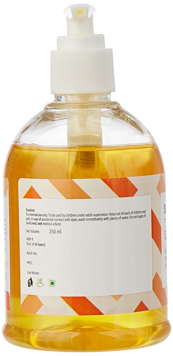 Amazon Brand - Solimo Handwash Liquid, Orange Ginger - 250 ml
