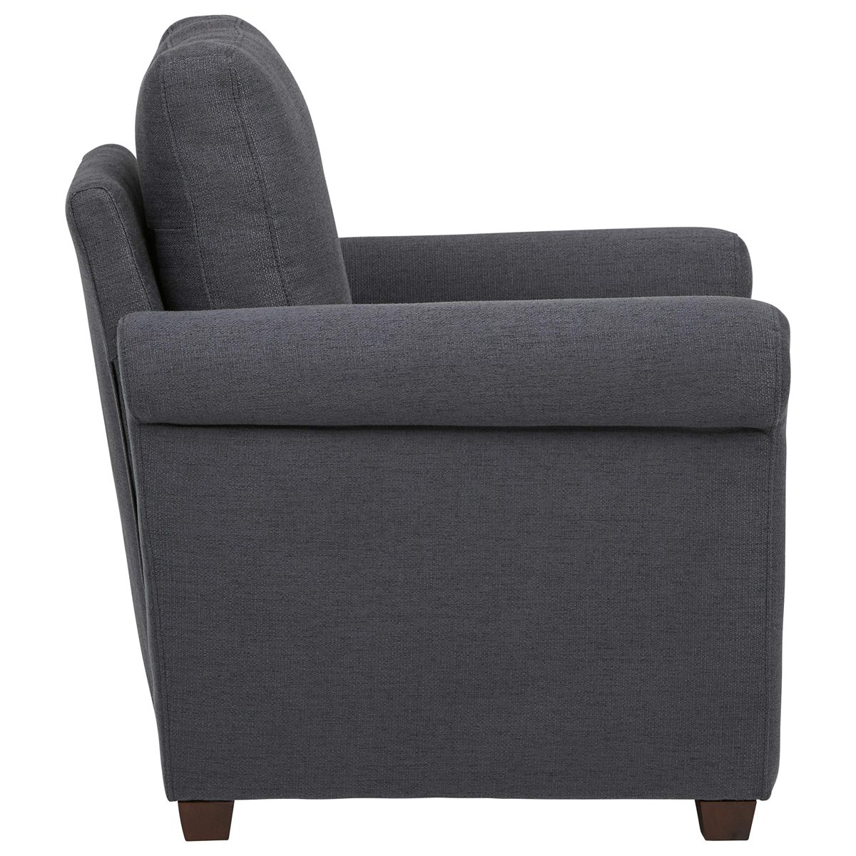 Amazon Brand – Ravenna Home Dunford Casual Rolled Arm Chair, 37"W, Dark Grey