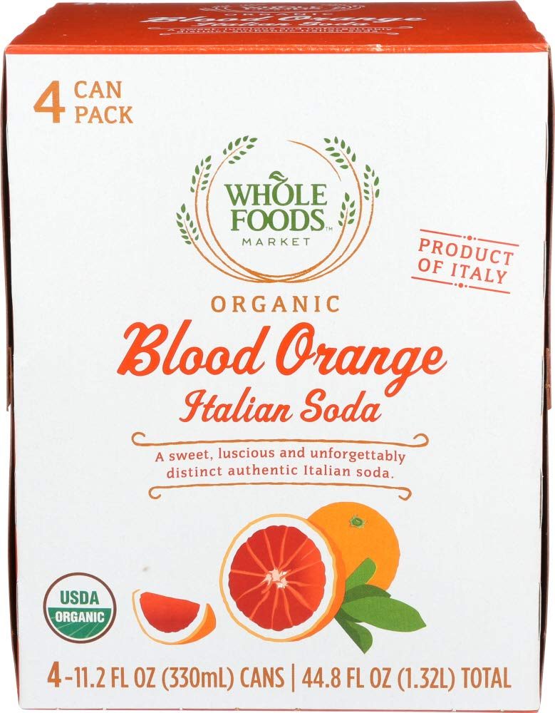 Whole Foods Market Organic Blood Orange Italian Soda, 11.2 fl oz