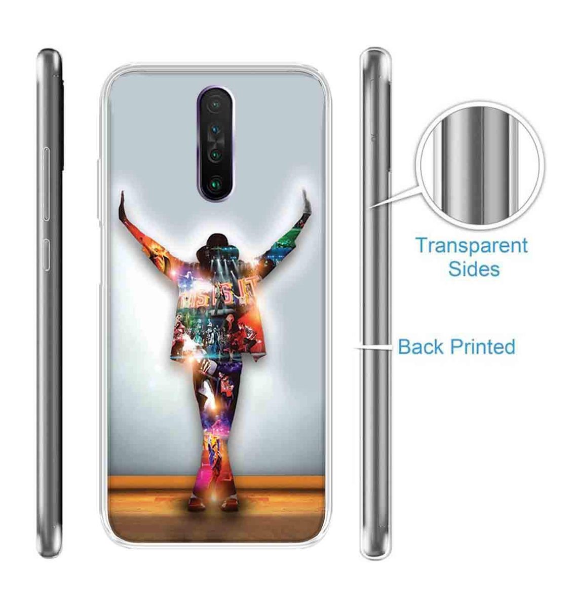 Amazon Brand - Solimo Designer Multicolor Michael Jackson Dance Printed Soft Back Case Mobile Cover for Poco X2 / Xiaomi Redmi K30