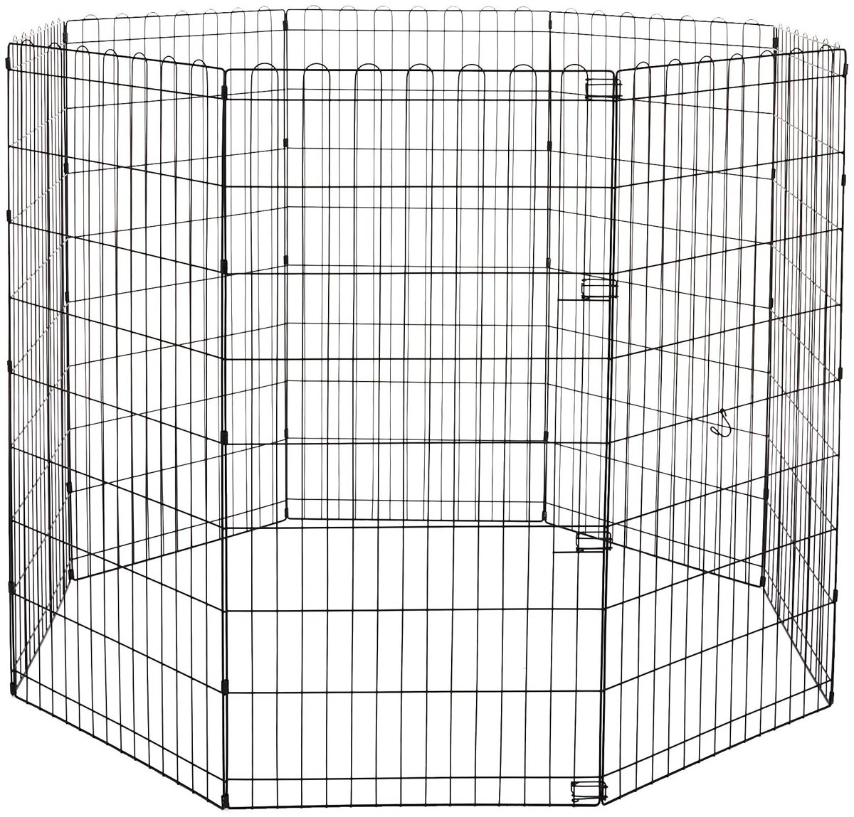 AmazonBasics Foldable Metal Pet Dog Exercise Fence Pen - 60 x 60 x 48 Inches
