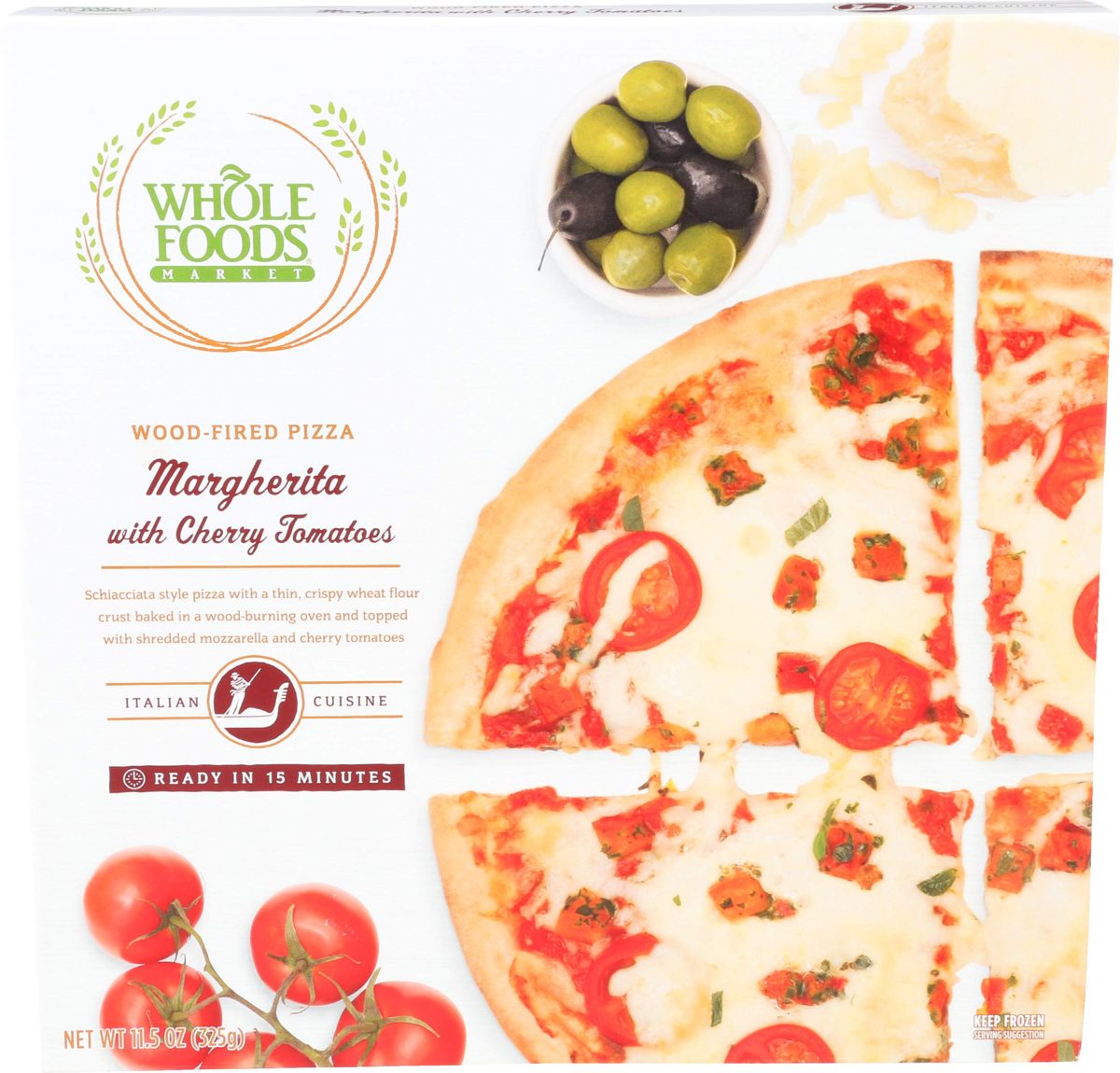 WHOLE FOODS MARKET Margherita Pizza with Cherry Tomatoes, 11.5 OZ