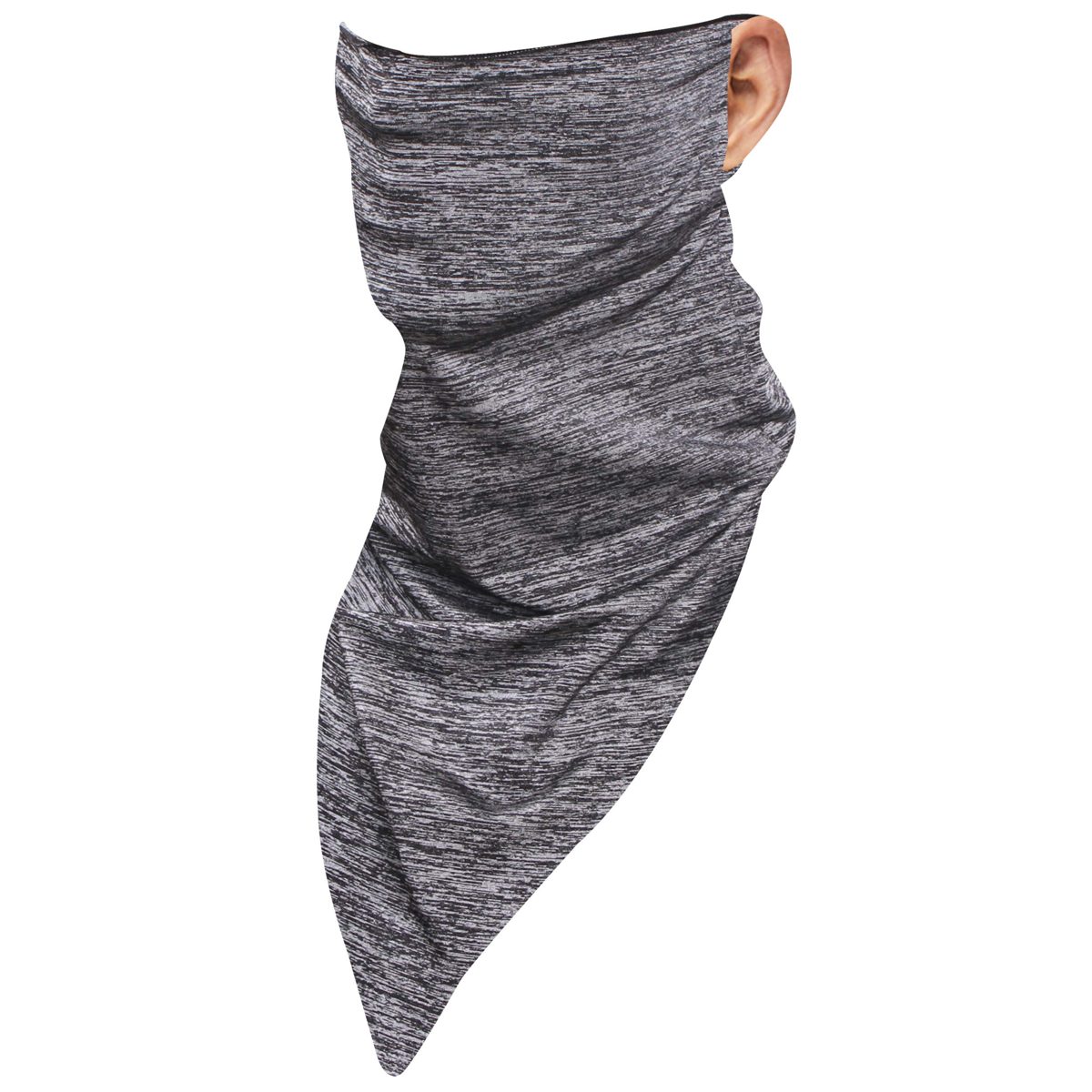 Molemsx Neck Gaiter with Earloop Reusable for Cooling Face Face Scarf Bandana Ear Loops Mouth for Cycling Fishing Camping Motorcycle,Grey