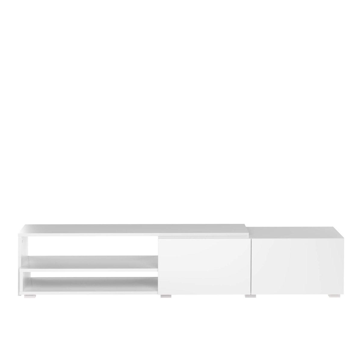 Amazon Brand - Movian Narcea 2-Drawer TV stand with Open Storage Compartments, 168 x 42 x 32 cm, White