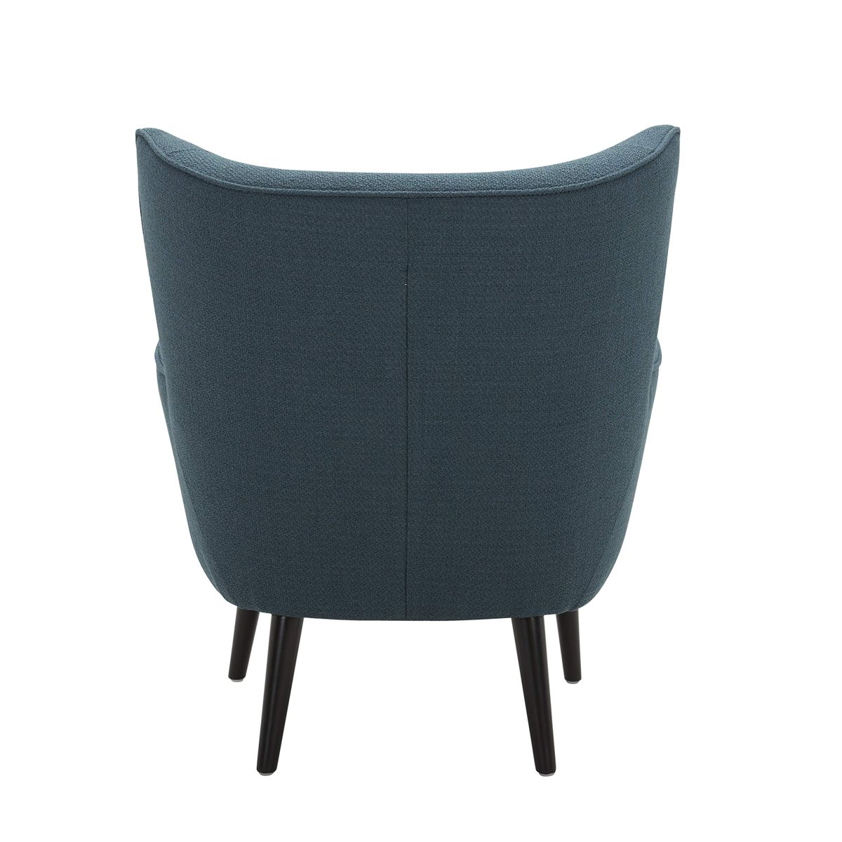 Amazon Brand – Rivet New Luna Upholstered Crescent Mid-Century Accent Chair with Tapered Legs, 31.5"W, Teal