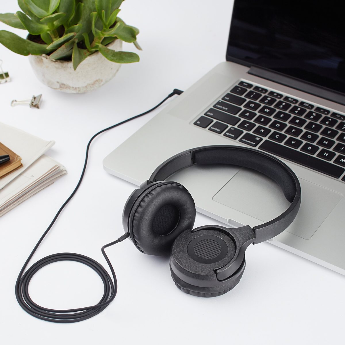 AmazonBasics Lightweight On-Ear Headphones - Black