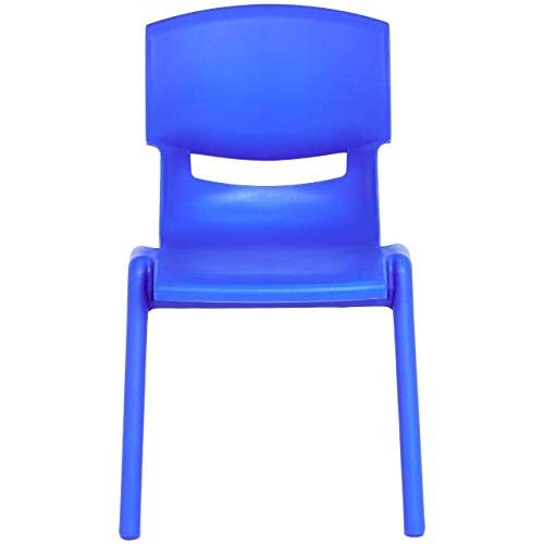 Amazonbasics 12" School Stack Resin Chair,Blue, 6 Pack