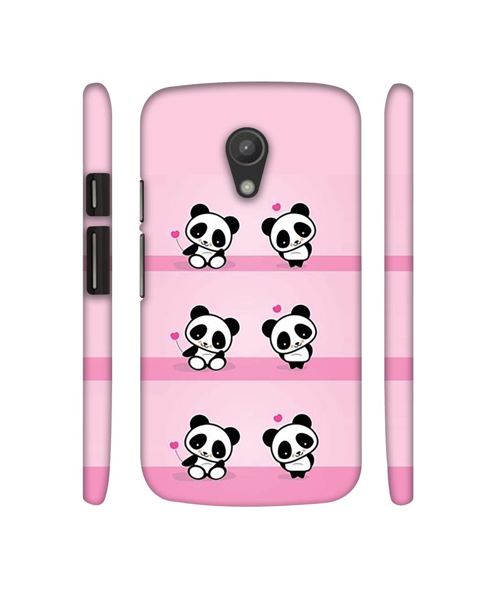 Amazon Brand - Solimo Designer Panda Pattern 3D Printed Hard Back Case Mobile Cover for Motorola Moto G 2nd Generation