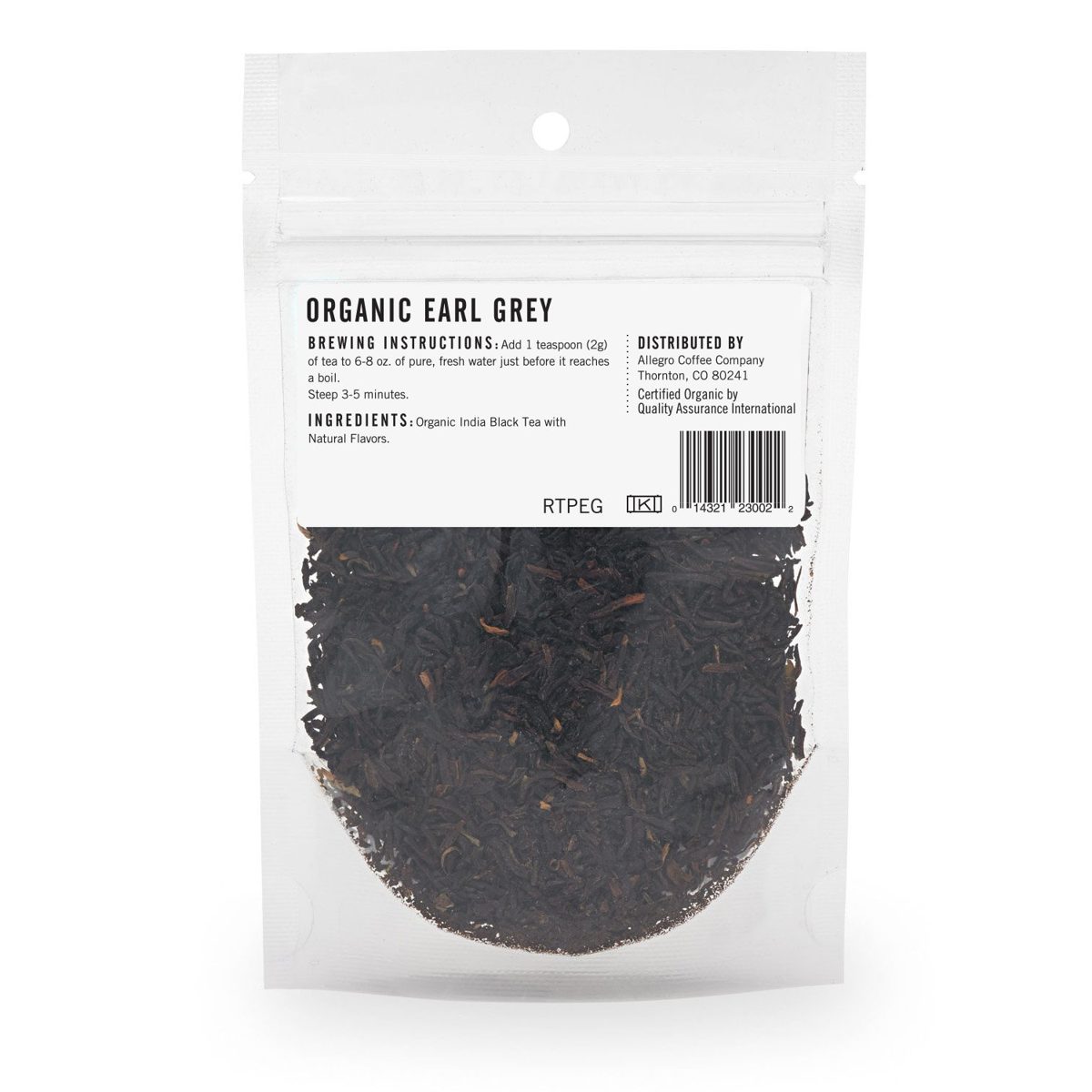 ALLEGRO TEA Organic Earl Grey Tea, 0.75 OZ
