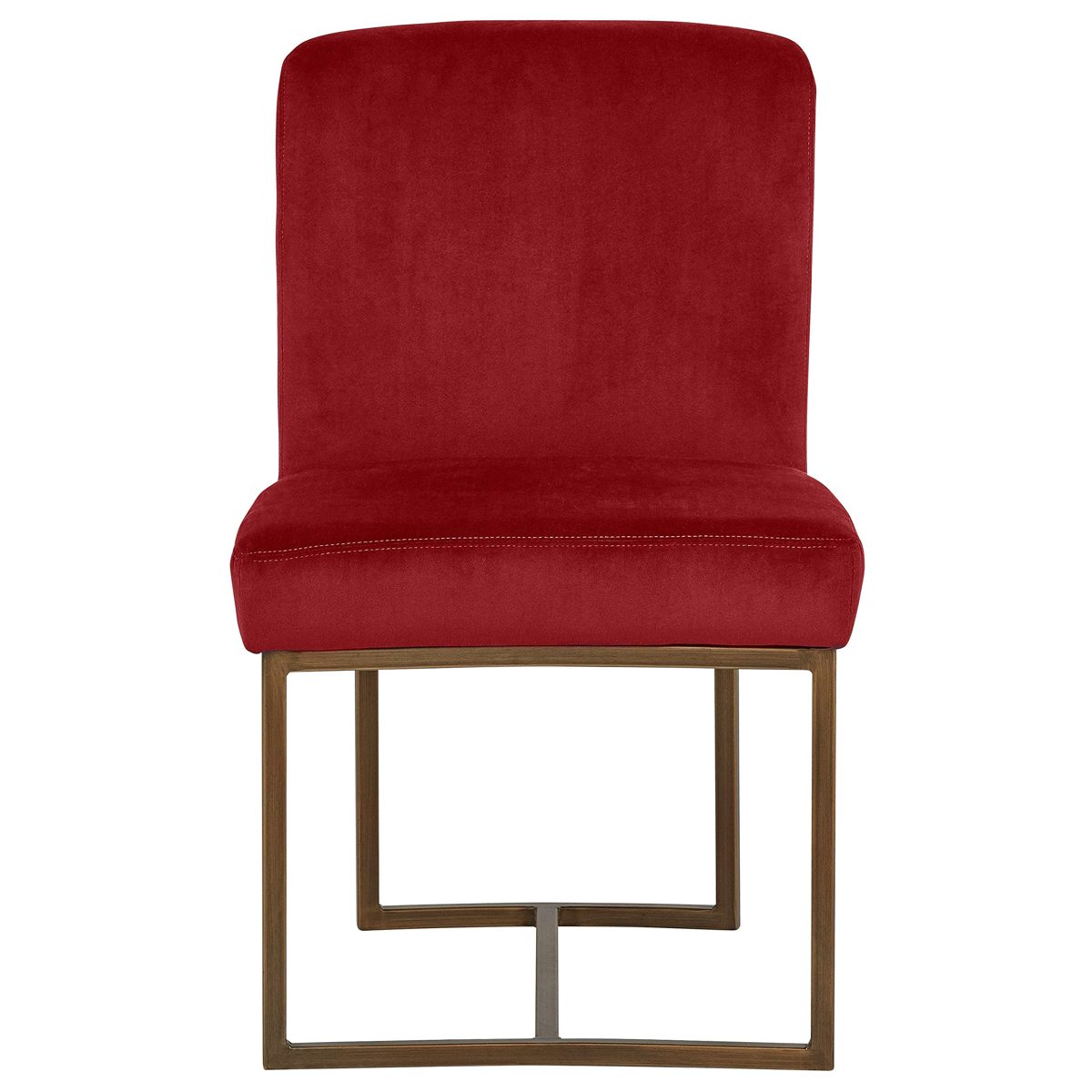 Rivet Eastern Modern Dining Room Kitchen Chairs, Velvet, 32"H, Set of 2
