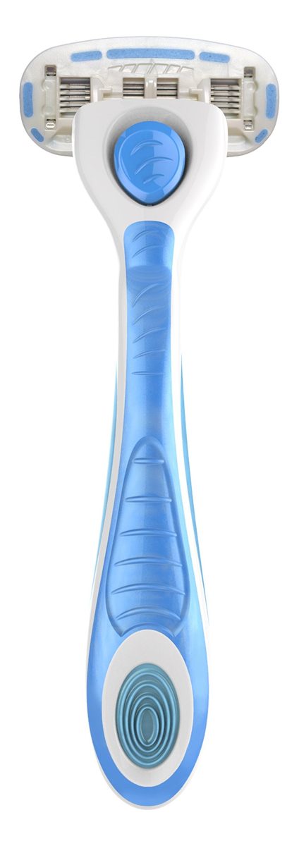 Amazon Brand Solimo Men's 5-Blade Razor, Includes 8 Replacement Blades