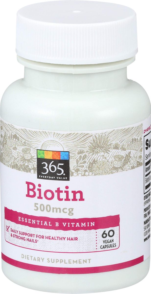 365 Everyday Value, Biotin 500mcg, 60 ct