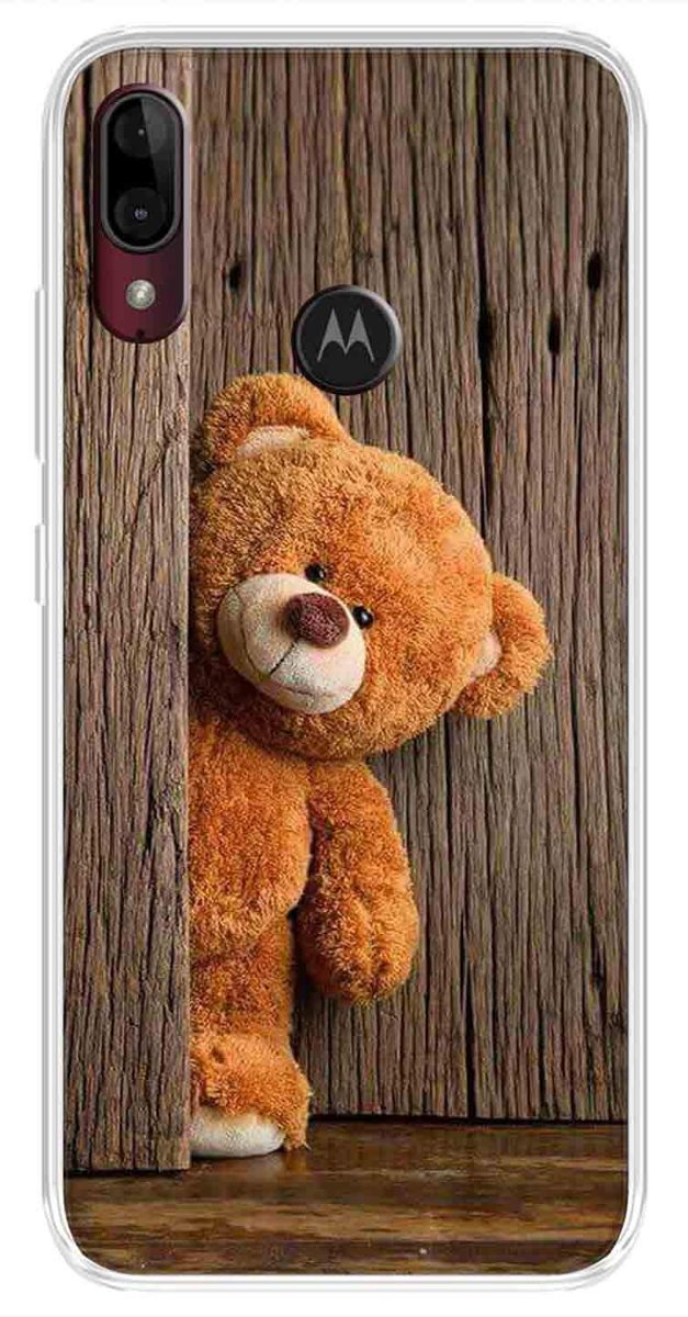 Amazon Brand - Solimo Designer Multicolor Teddy Design Printed Soft Back Case Mobile Cover for Motorola Moto E6s / Motorola Moto E6 Plus