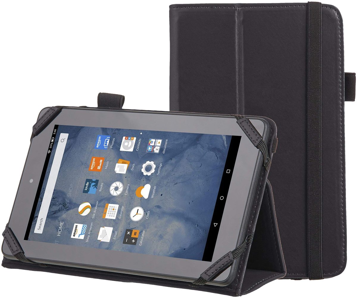 (Renewed) AmazonBasics Kindle Fire Standing Case,7" (2015 Model), Black