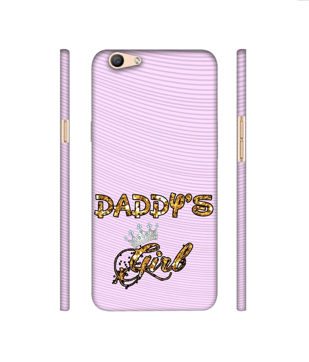 Amazon Brand - Solimo Designer Daddy's Girl in Glitter Pattern 3D Printed Hard Back Case Mobile Cover for Oppo F1s
