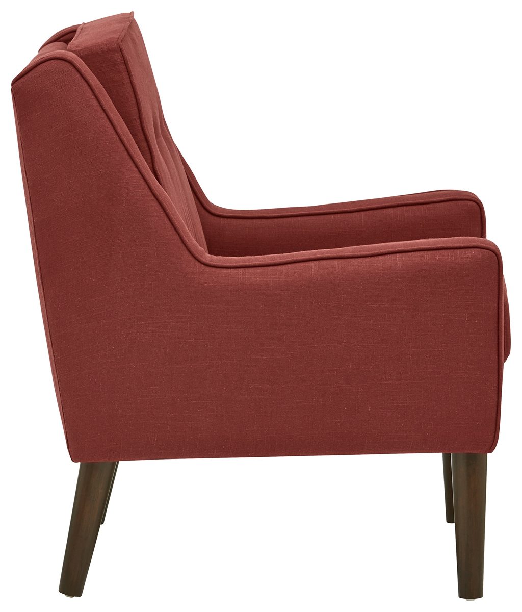 Amazon Brand – Stone & Beam Modern Sweeping Arm Accent Chair, 28"W, Merlot