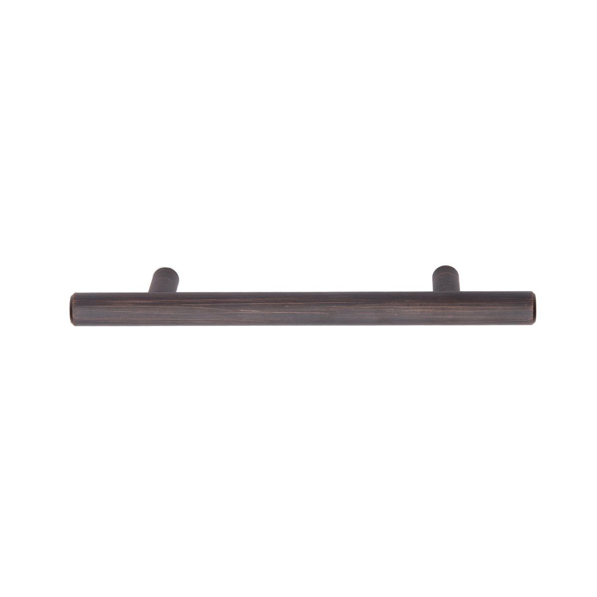 AmazonBasics Euro Bar Cabinet Handle (1/2-inch Diameter), 6.38-inch Length (4-inch Hole Center), Oil Rubbed Bronze, 10-Pack